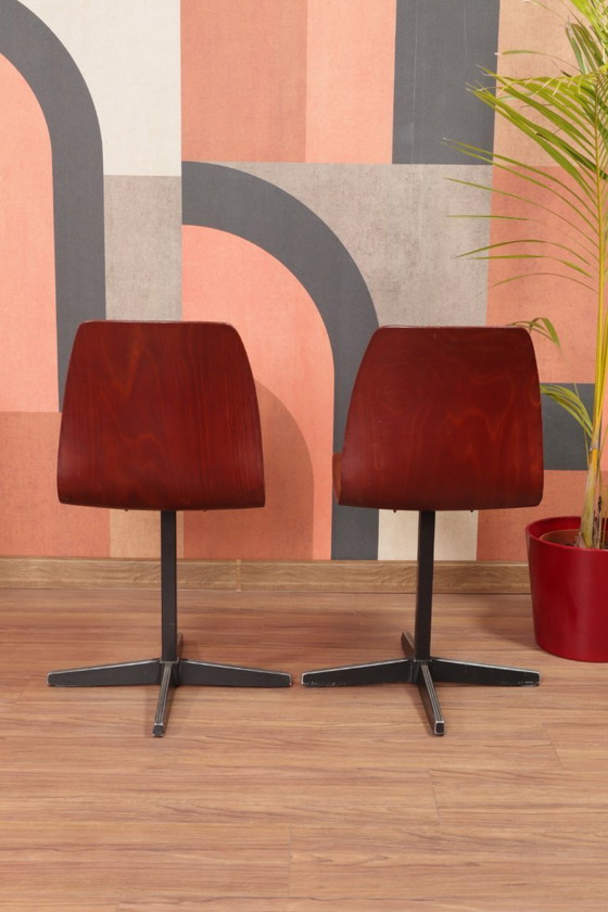 Image 1 of Kids Stools Set of 2 Pivot Children Chairs