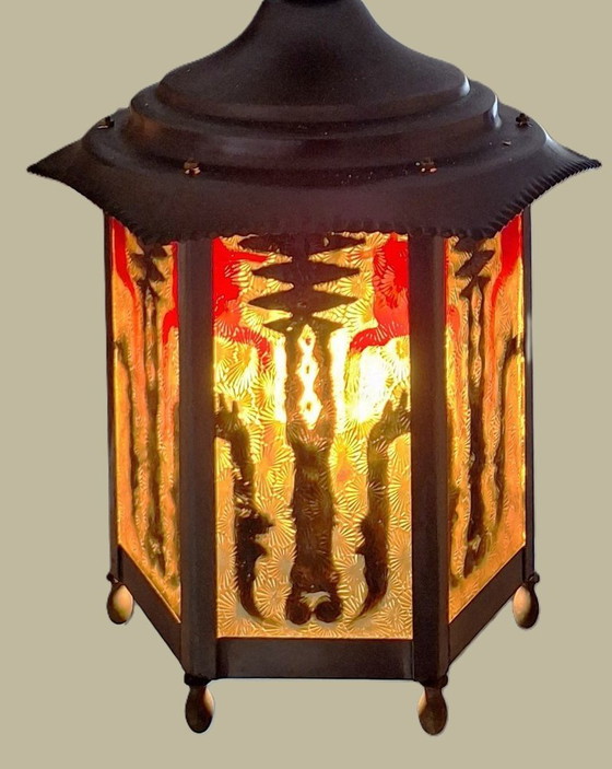 Image 1 of Lampada da sala/ Lampada da sala, originale della Scuola di Amsterdam.