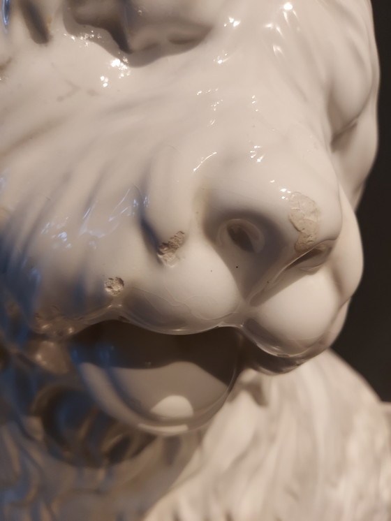 Image 1 of Statua di cane in ceramica italiana d'epoca alta 70 cm