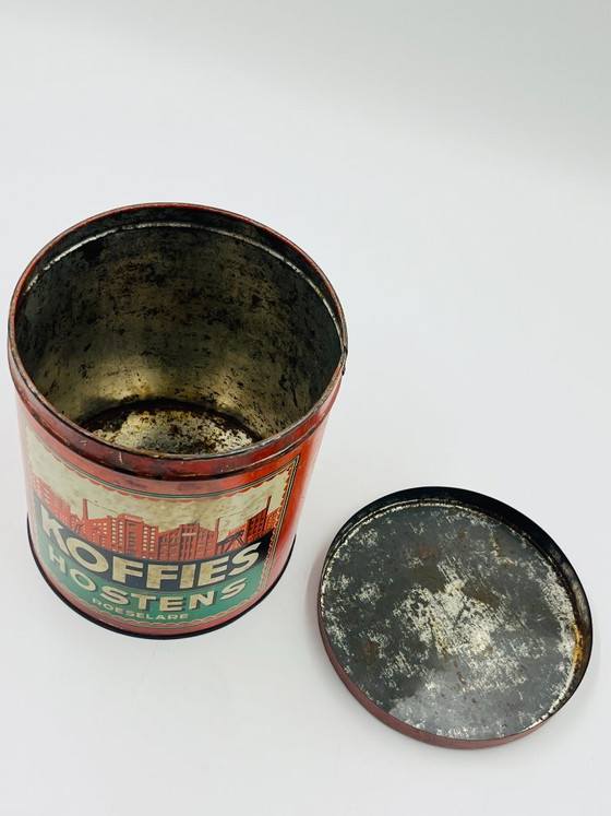 Lata antigua de café Koffies Hostens en metal litografiado. – Accesorios de cocina (photo 7 of 8)