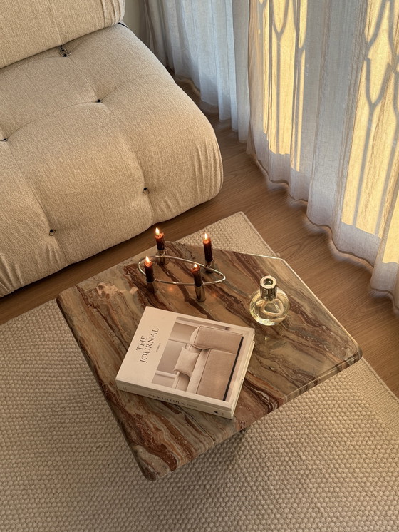 Image 1 of Table basse vintage en marbre, Italie 1970