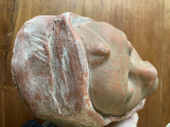 Afrikanische Terrakotta-Maske – Wanddekoration, Keramik (photo 4 of 5)