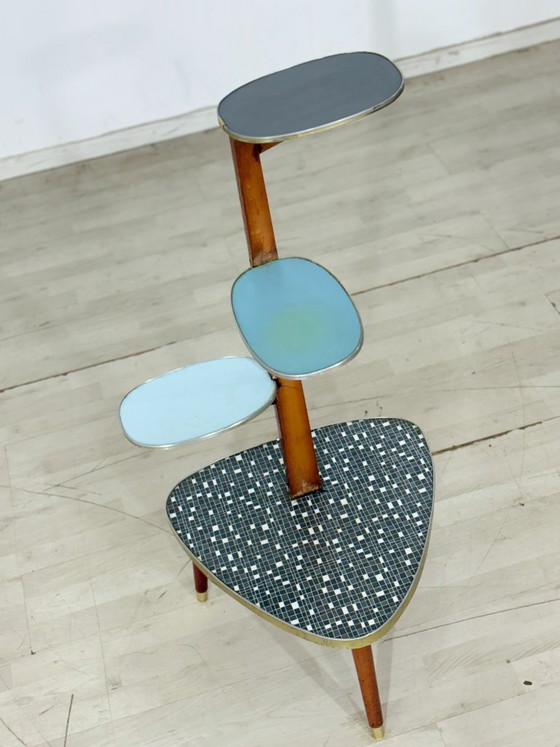 Image 1 of Vintage Etagere Nierentisch / Blumentisch / schöner Mid-Century Blumenständer