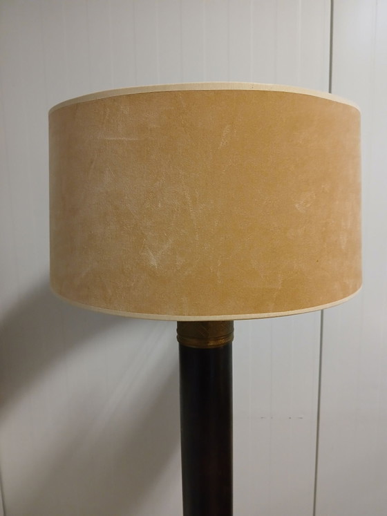 Vintage Herda Holland Floor light, Velvet, Wood, Beige (photo 5 of 10)