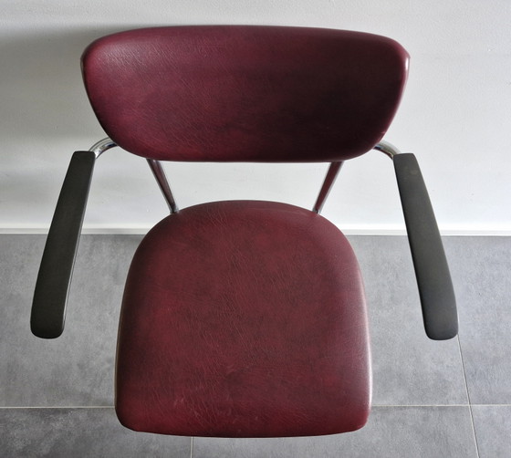 Image 1 of De Wit dining table or office chair chrome vintage
