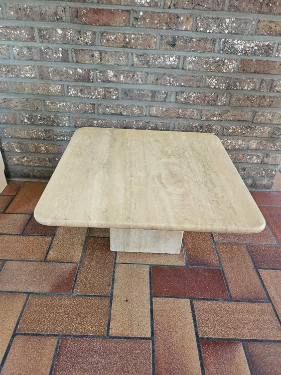 Image 1 of Tavolino da caffè in travertino italiano, anni '70