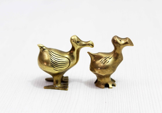 Image 1 of Pair of Brass Dodos 1970