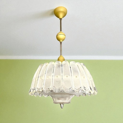 Eastern European mid century modern plexiglass chandelier 1970s