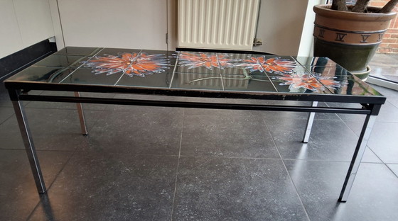 Image 1 of Salontafel met bijzet tafeltje Adri jaren 60/70