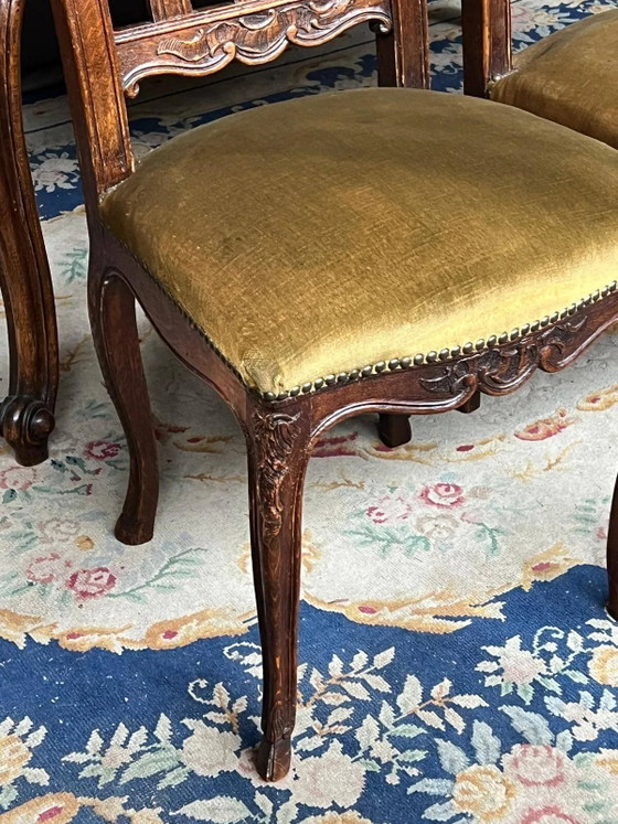Set aus 6 Regency-Stühlen. Massive Eiche. – Esszimmerstühle, Hollywood Regency (photo 5 of 7)