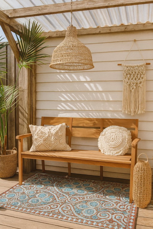 Banco de jardín de teca de 150 cm, para 3 personas