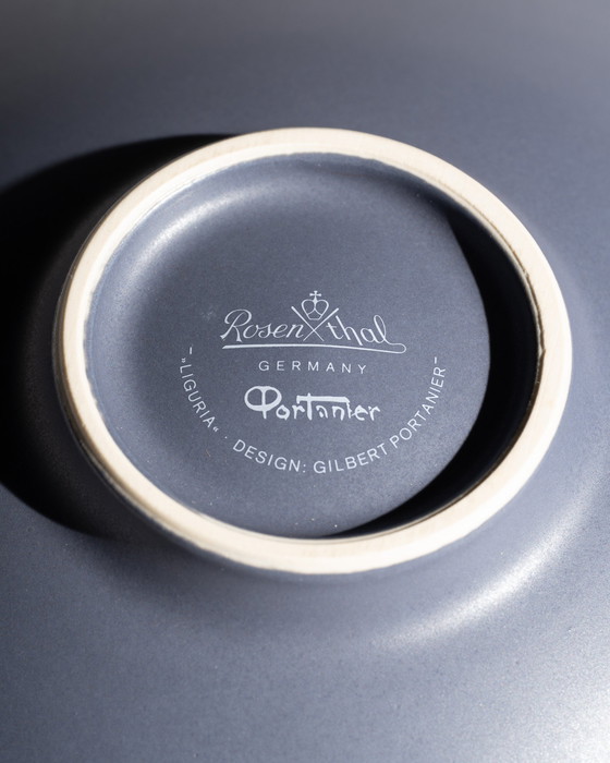 Image 1 of Duo „Liguria“ Gilbert Portanier Rosenthal Künstler Porzellanschale Servierteller