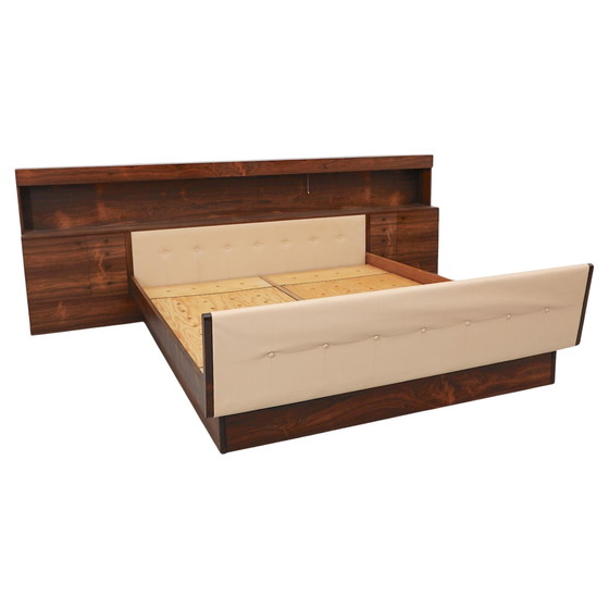 Cama King Size Alberto Smania Marango en Madera de Raíz y Latón Mid Century 1967 – Colchones y somieres (photo 2 of 20)