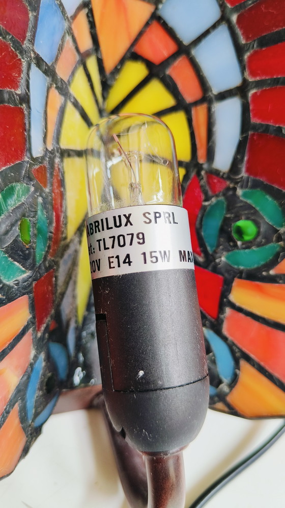 Image 1 of Mabrilux stained glass tiffany style butterfly lamp belgium