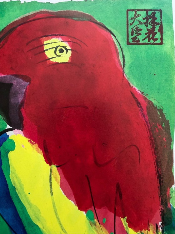 Image 1 of Walasse Ting (1929–2010), 3 Perroquets, Galerie Lucie Weill-Seligmann, copyright 1989, Yves Riviera editeur, Paris, Printed in S