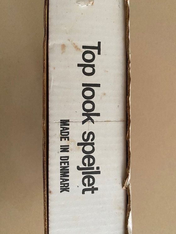 Image 1 of Termotex space age orange mirror, a modern mirror made by Termotex in Denmark from the 70s