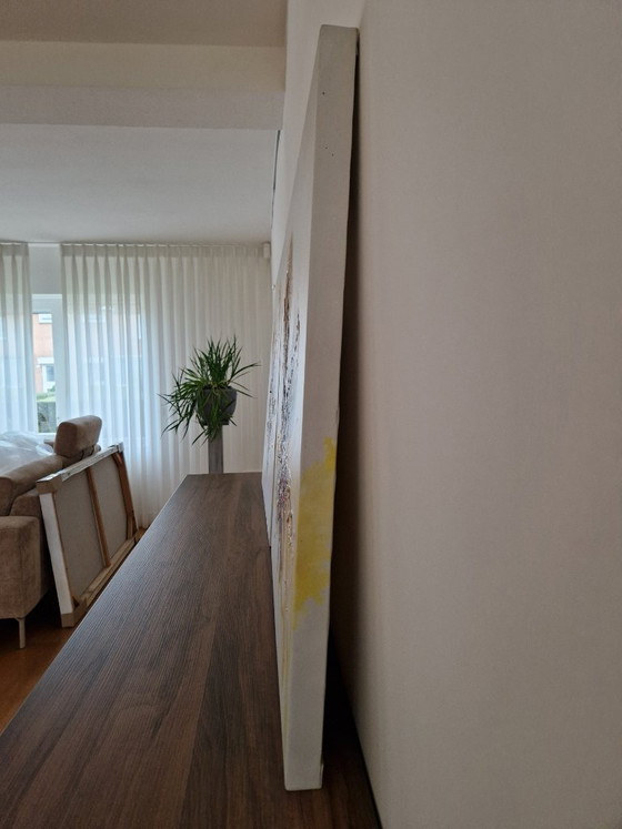 Bellissimo Grande Dittico Astratto (2x 80x80) Oro/Tela Moderna 3D – Lily, Dipinti e disegni, Legno (photo 7 of 7)