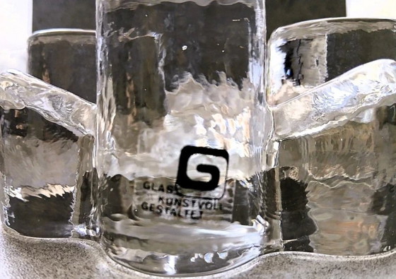 Vintage Gallo Candle holder / pedestal / rechaud Fire and Ice – Glass (photo 3 of 7)