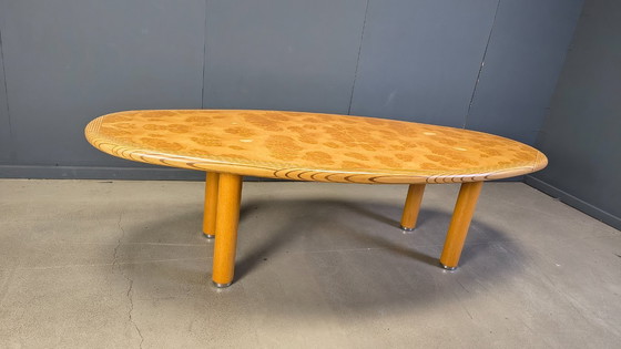 Image 1 of XXL dining table in burl and elm wood, 1980s