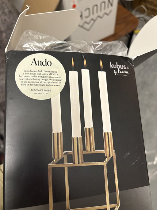 Audo copenhagen kubus 4  candle holder messing