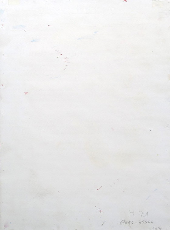 Image 1 of Rectángulo rojo - Bernd Berner, Signierte Gouache Kunst aus 1985