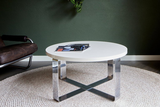 Table basse futuriste - structure en acier inoxydable