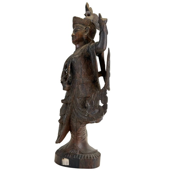 Kinnari antiguo, Birmania (Myanmar), estilo Mandalay, ca. 1880–1920 Teca maciza tallada a mano Antigüedad (photo 6 of 9)