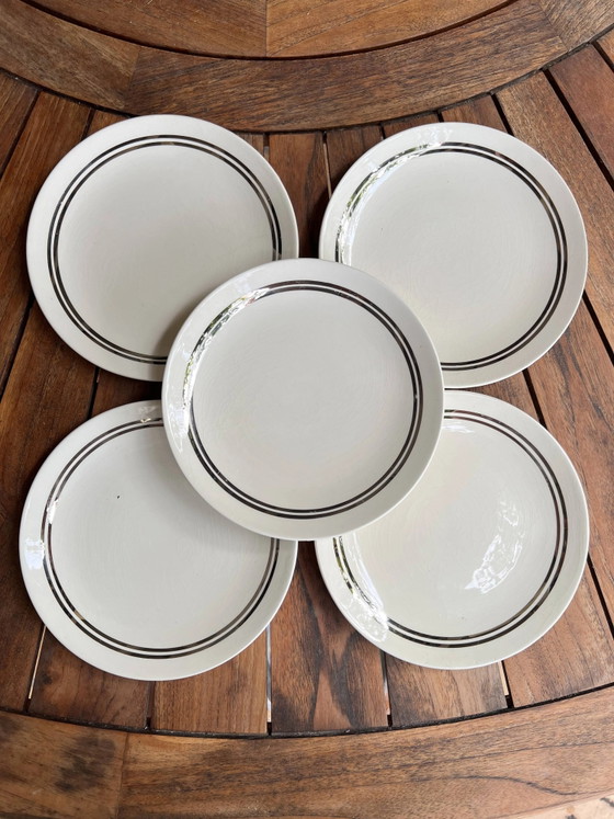 5 vintage Gien dessertborden, model 4607 – Servies, Porselein (photo 9 of 14)