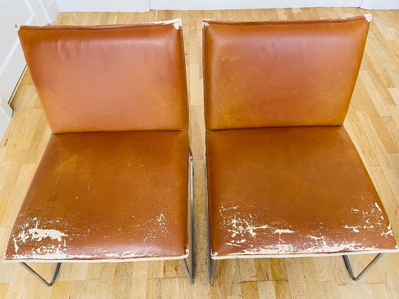 Deux Fauteuils Design Vintage Élégants – Leather (photo 5 of 10)