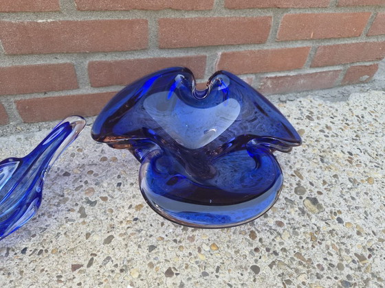 Image 1 of Juego de cristalería azul soplada a mano