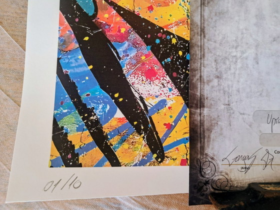 Image 1 of GONGAS - Upraising - Lithographie d'artiste encadrée