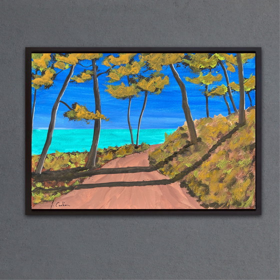 Image 1 of Gouache 30x21cm framed.