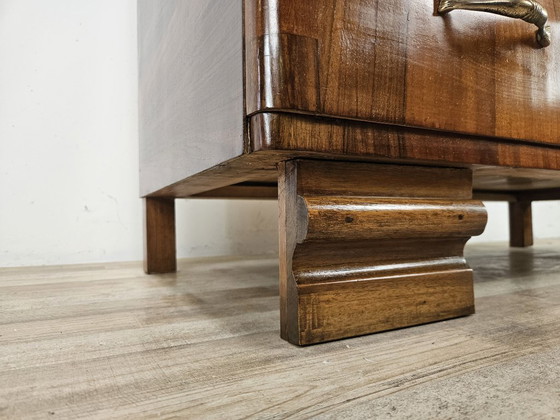 1940s Art Deco walnut chest of drawers – 5 drawers – Wood (photo 19 of 21)