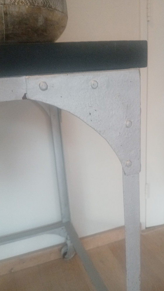 Image 1 of Industrial Vintage Side Table with Character!