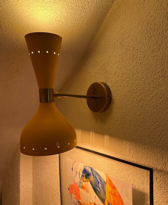 Image 1 of Coppia di grandi applique da parete italiane, design anni '50