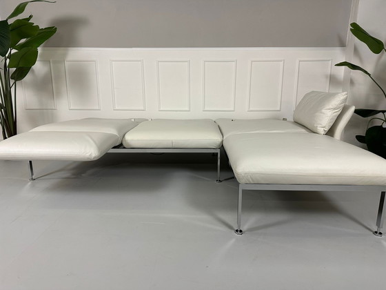 Image 1 of Brühl Roro Sofa Schlaffunktion Weiß Couch Leder