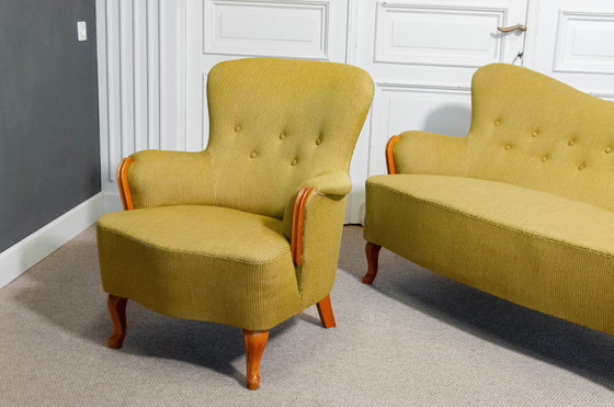 Image 1 of 1940s Sofa and Lounge Chair Set
