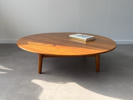 Vintage Dänischer Design Couchtisch XXL Teak Lounge-Modell (Ø130cm)