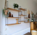 Vintage Swedish shelving unit, Nisse String wall system, original