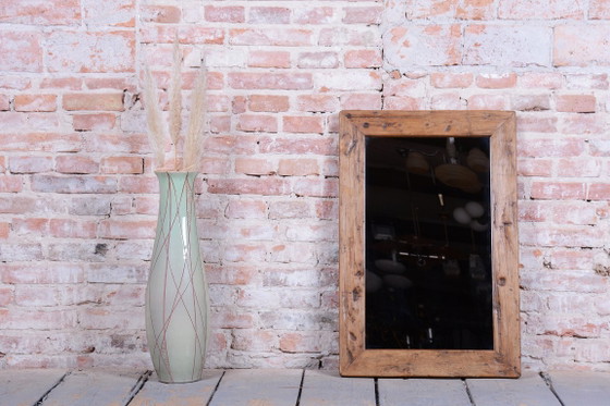 Specchio da parete Biedermeier restaurato, legno di pino, lucidatura ravvivata, ceco, anni '70 dell'Ottocento (photo 6 of 9)