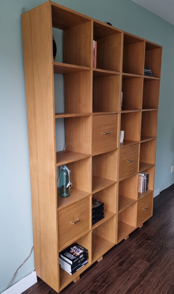 Image 1 of Teak houten kast vakkenkast boekenkast wandmeubel 