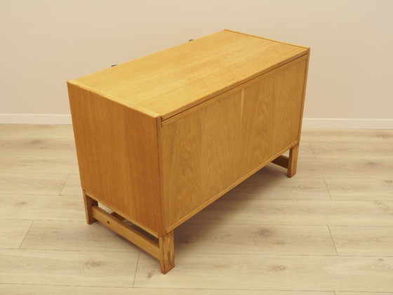 Commode danoise plaquée avec plateau coulissant, années 70 – Bois (photo 18 of 18)
