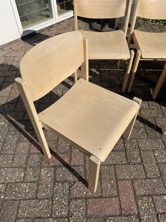 6 Casala Dining chairs from the 70s, white-grey stained – Wood (photo 8 of 11)