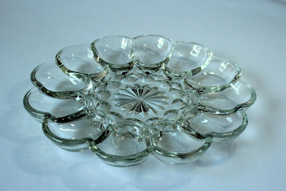 Image 1 of Piatto per uova in vetro cristallo - piatto per uova - vintage anni '60