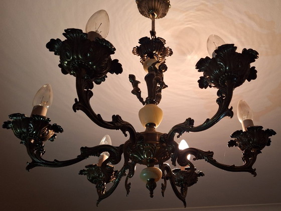 Lampadario Vintage – Pietra, Ottone (photo 5 of 5)