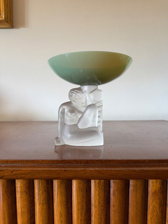 Bol en cristal Art Déco, Cristal Sèvres France ca. années 1930 – Crystal (photo 4 of 7)