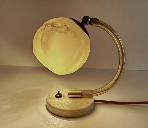 Art Deco Glass Table Lamp