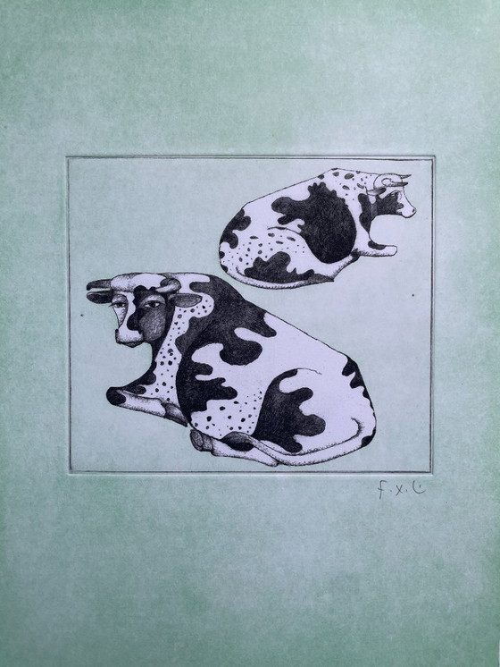 Image 1 of François-Xavier Lalanne - Les Vaches, 2004 Estampe originale 