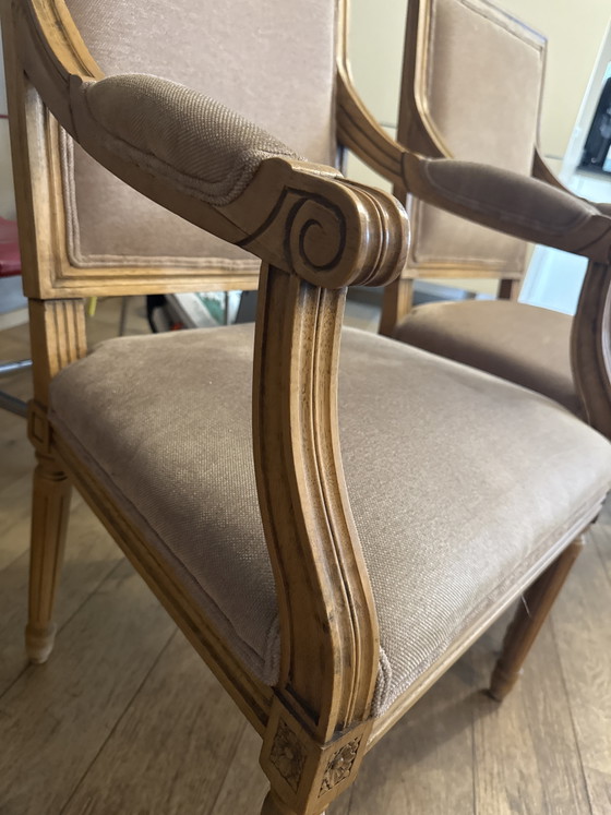 Image 1 of FRANSE FAUTEUILS IN LODEWIJK XVI-STIJL UIT DE 19E EEUW.
