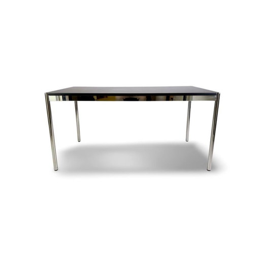 Origineel USM Haller bureau, nieuw zwart geverfd, designtafel
